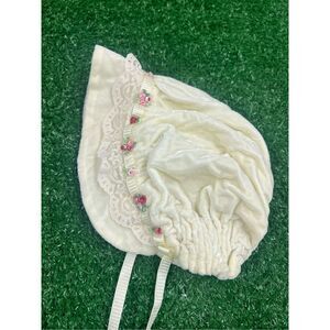 Vintage Baby Velvet Lace Bonnet